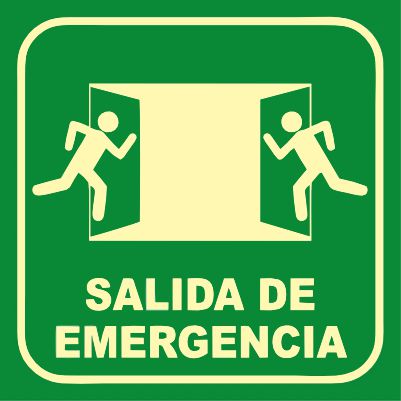 Salida de Emergencia Fotoluminiscente