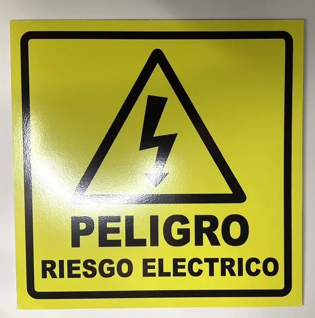 Señalamiento Peligro Riesgo Eléctrico 20x20cm | Estireno