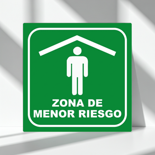 Señalética Zona de Menor Riesgo