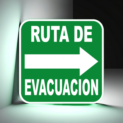 Ruta de Evacuación Derecha | Estireno Calibre 30