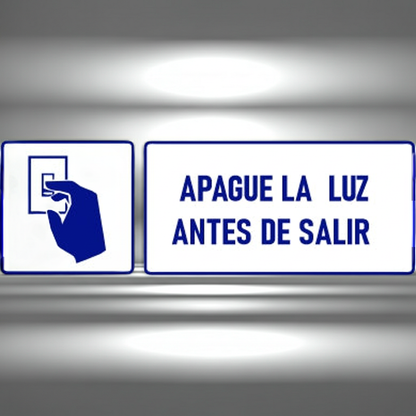 APAGUE LA LUZ ANTES DE SALIR