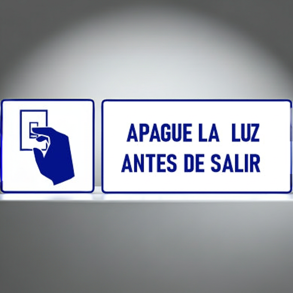 APAGUE LA LUZ ANTES DE SALIR