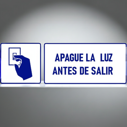 APAGUE LA LUZ ANTES DE SALIR