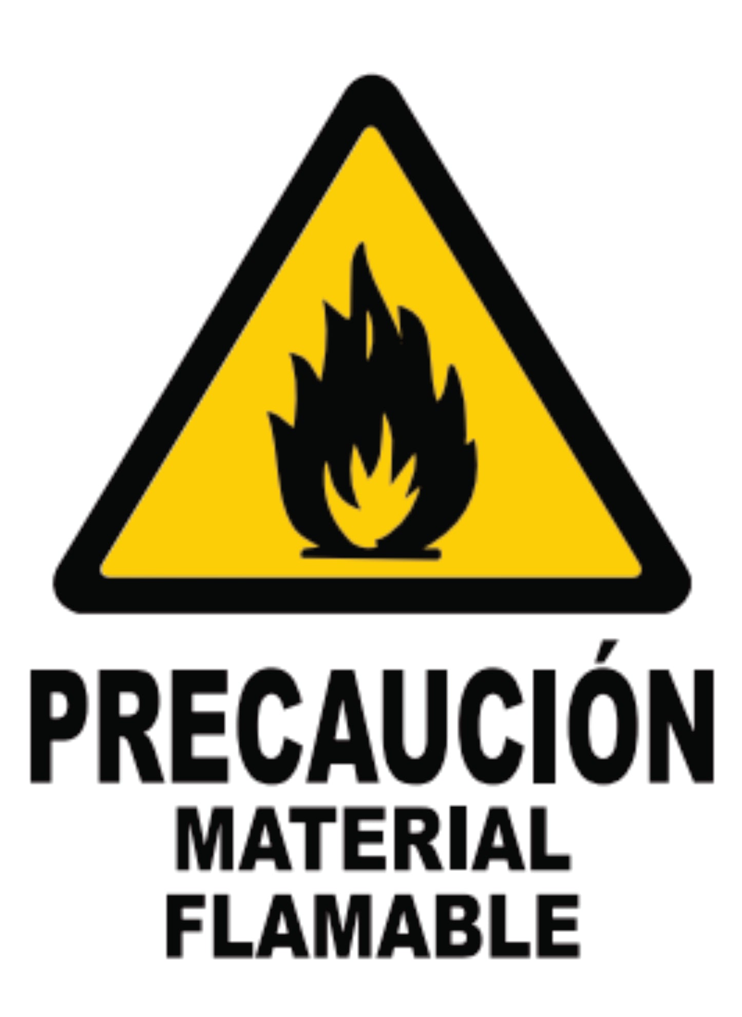 Precaución Material Flamable