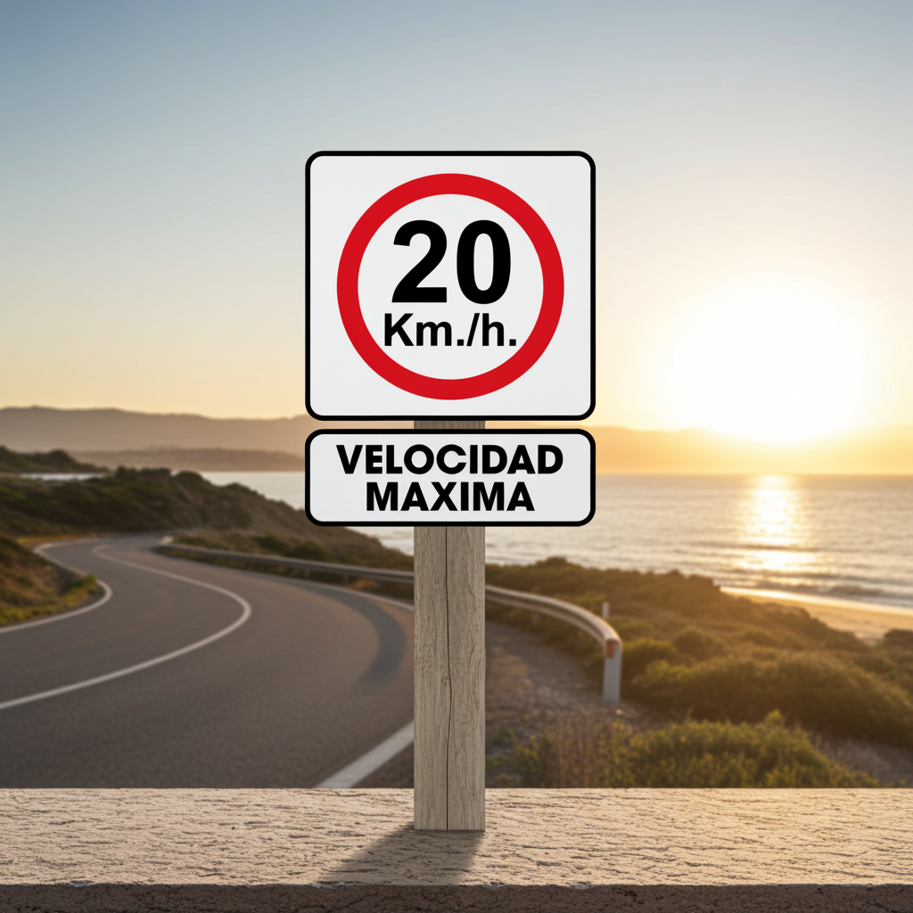 20 kM h velocidad maxima