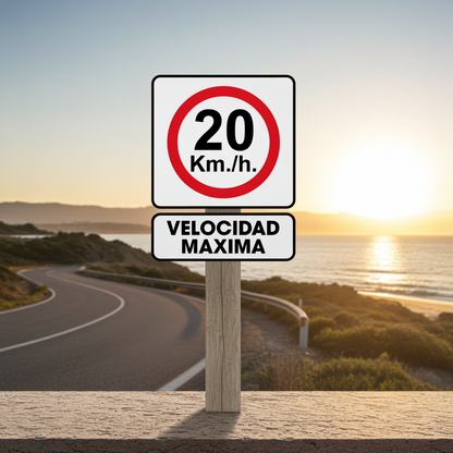 20 kM h velocidad maxima