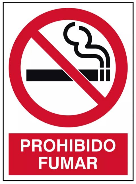 Señalamiento "Prohibido Fumar"