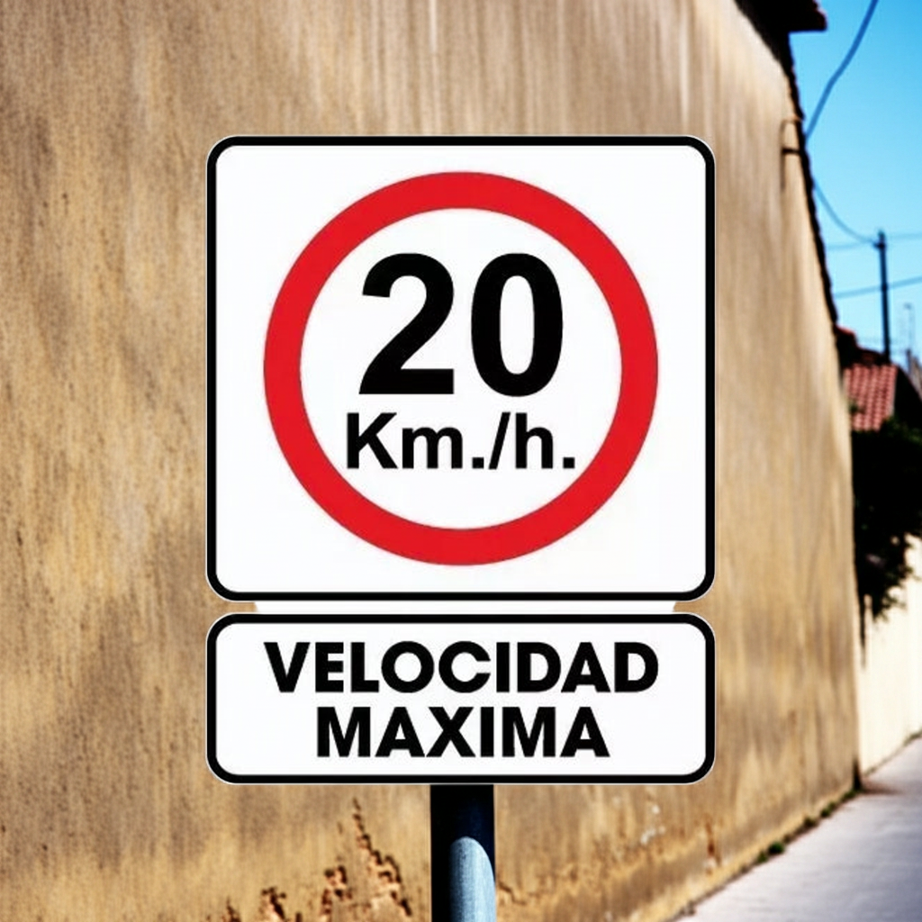 20 kM h velocidad maxima