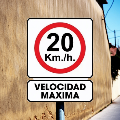 20 kM h velocidad maxima