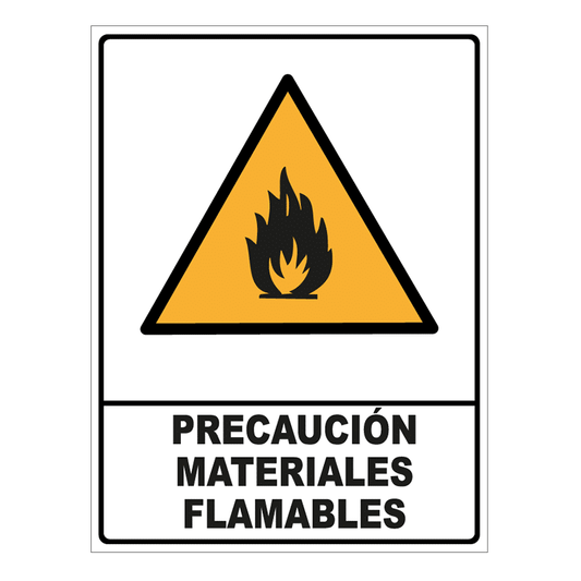 Precaución materiales flamables