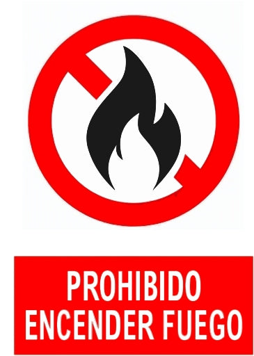 Prohibido encender fuego