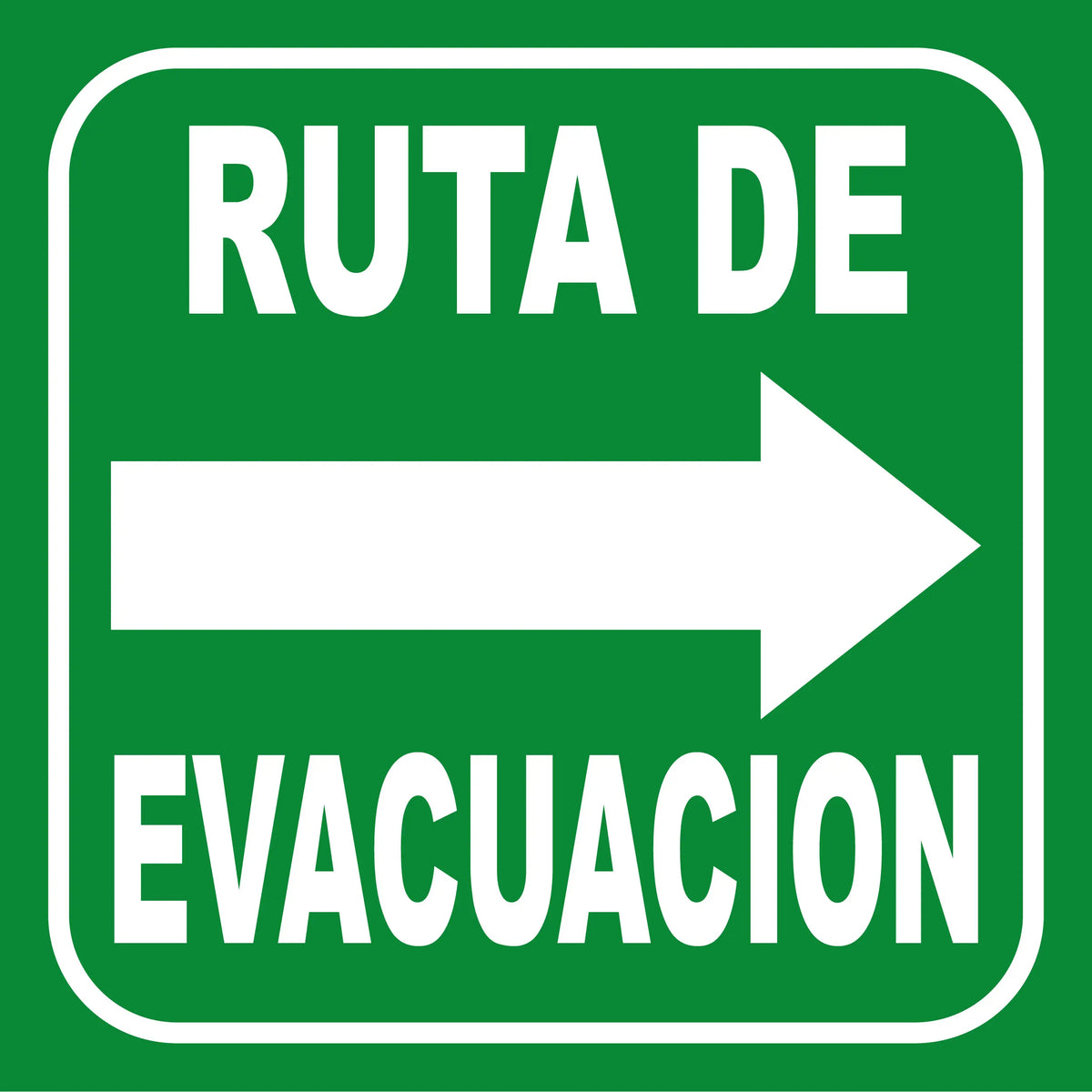 Ruta de Evacuación Derecha | Estireno Calibre 30