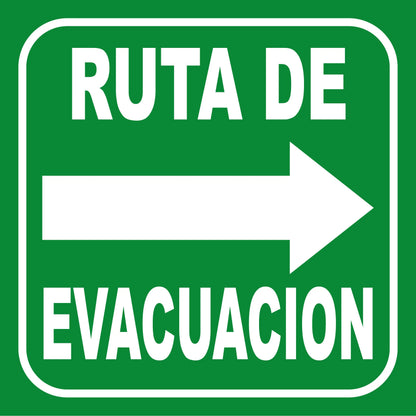 Ruta de Evacuación Derecha | Estireno Calibre 30