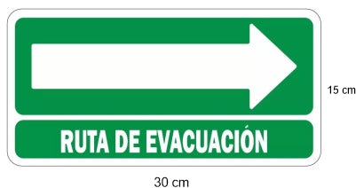 Ruta de evacuación  DERECHA