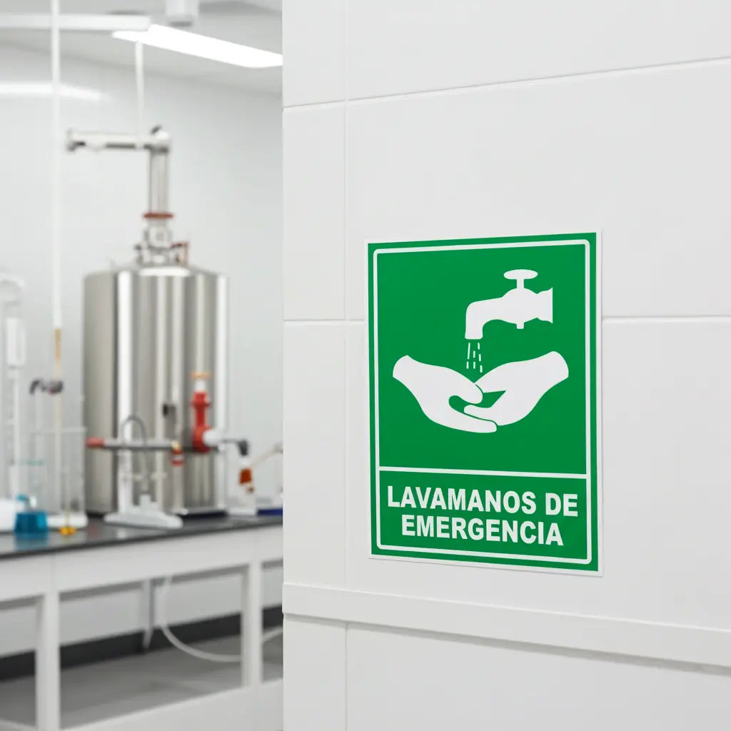 Señalamiento Lavamanos de Emergencia | Estireno | Frankar