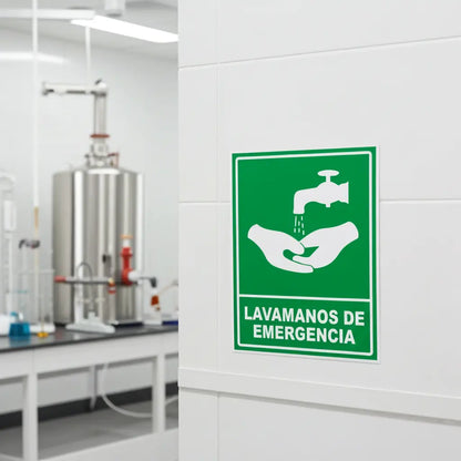 Señalamiento Lavamanos de Emergencia | Estireno | Frankar