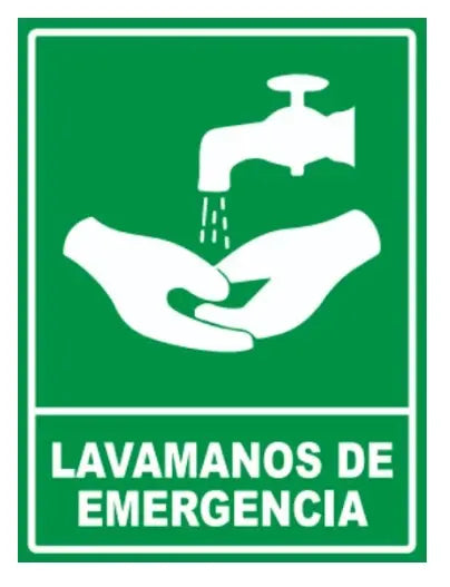 Señalamiento Lavamanos de Emergencia | Estireno | Frankar