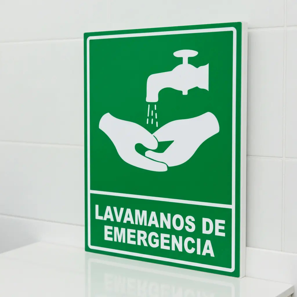 Señalamiento Lavamanos de Emergencia | Estireno | Frankar