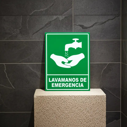 Señalamiento Lavamanos de Emergencia | Estireno | Frankar