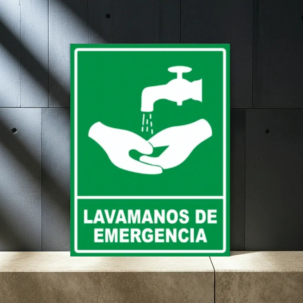 Señalamiento Lavamanos de Emergencia | Estireno | Frankar