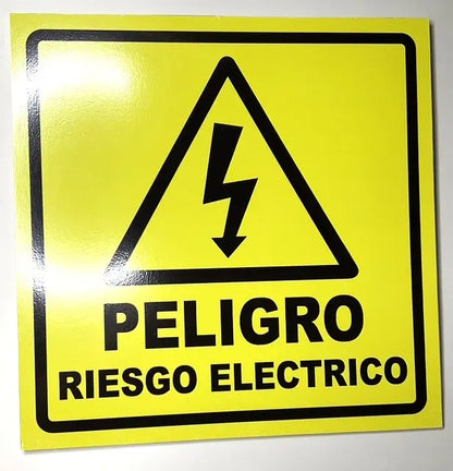 Señalamiento Peligro Riesgo Eléctrico 20x20cm | Estireno