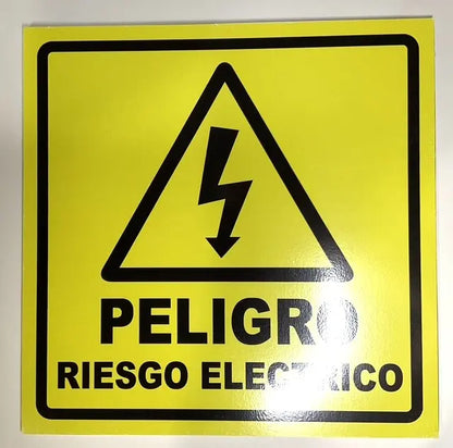 Señalamiento Peligro Riesgo Eléctrico 20x20cm | Estireno