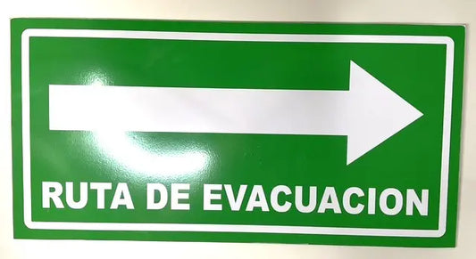 Ruta de Evacuación Derecha 15x30 cm | Estireno.30