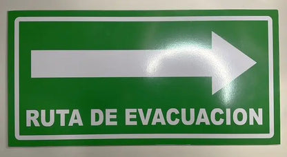 Ruta de Evacuación Derecha 15x30 cm | Estireno.30