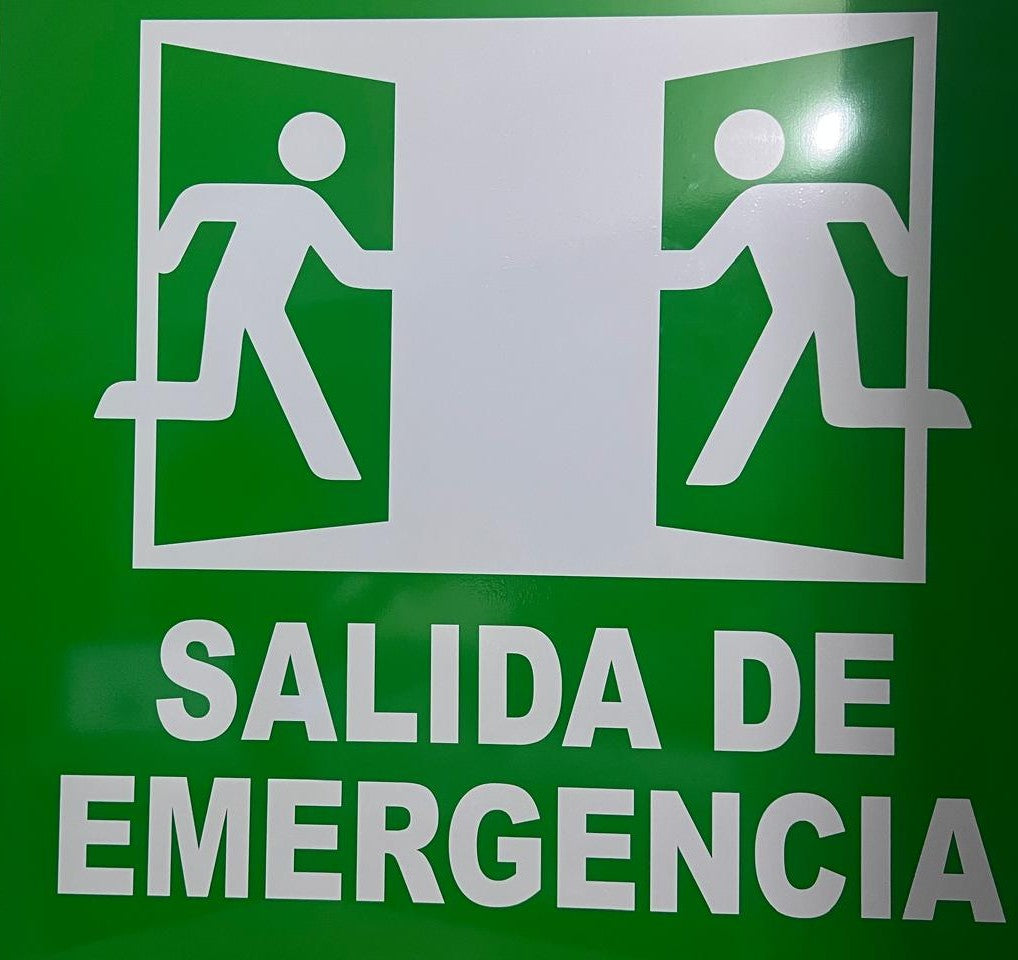Señalamiento "Salida de Emergencia" | 25 x 25 cm | Estireno Calibre .03