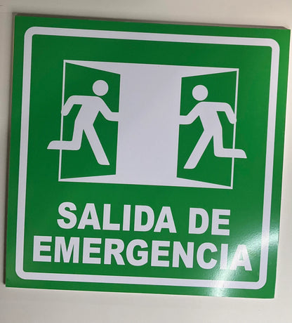 Señalamiento "Salida de Emergencia" | 25 x 25 cm | Estireno Calibre .30
