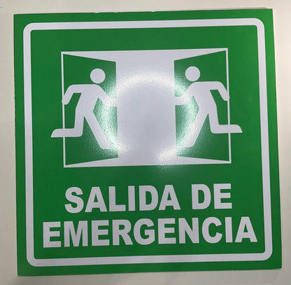 Señalamiento "Salida de Emergencia" | 25 x 25 cm | Estireno Calibre .30