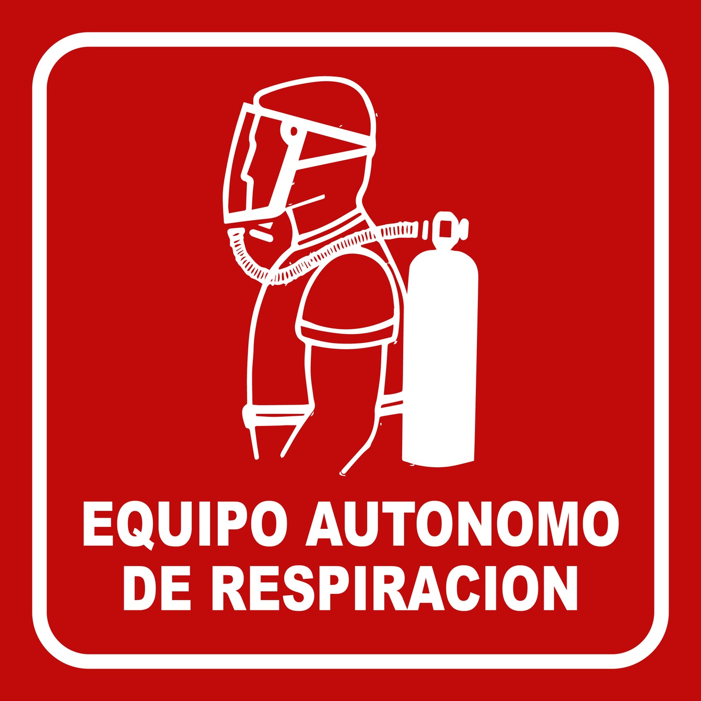 Señalética de equipo autónomo de respiración