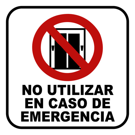 No Utilizar En Caso de Emergencia