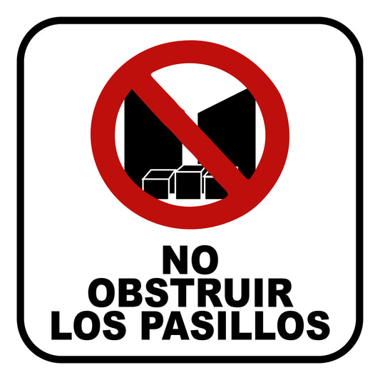 No Obstruir Los Pasillos