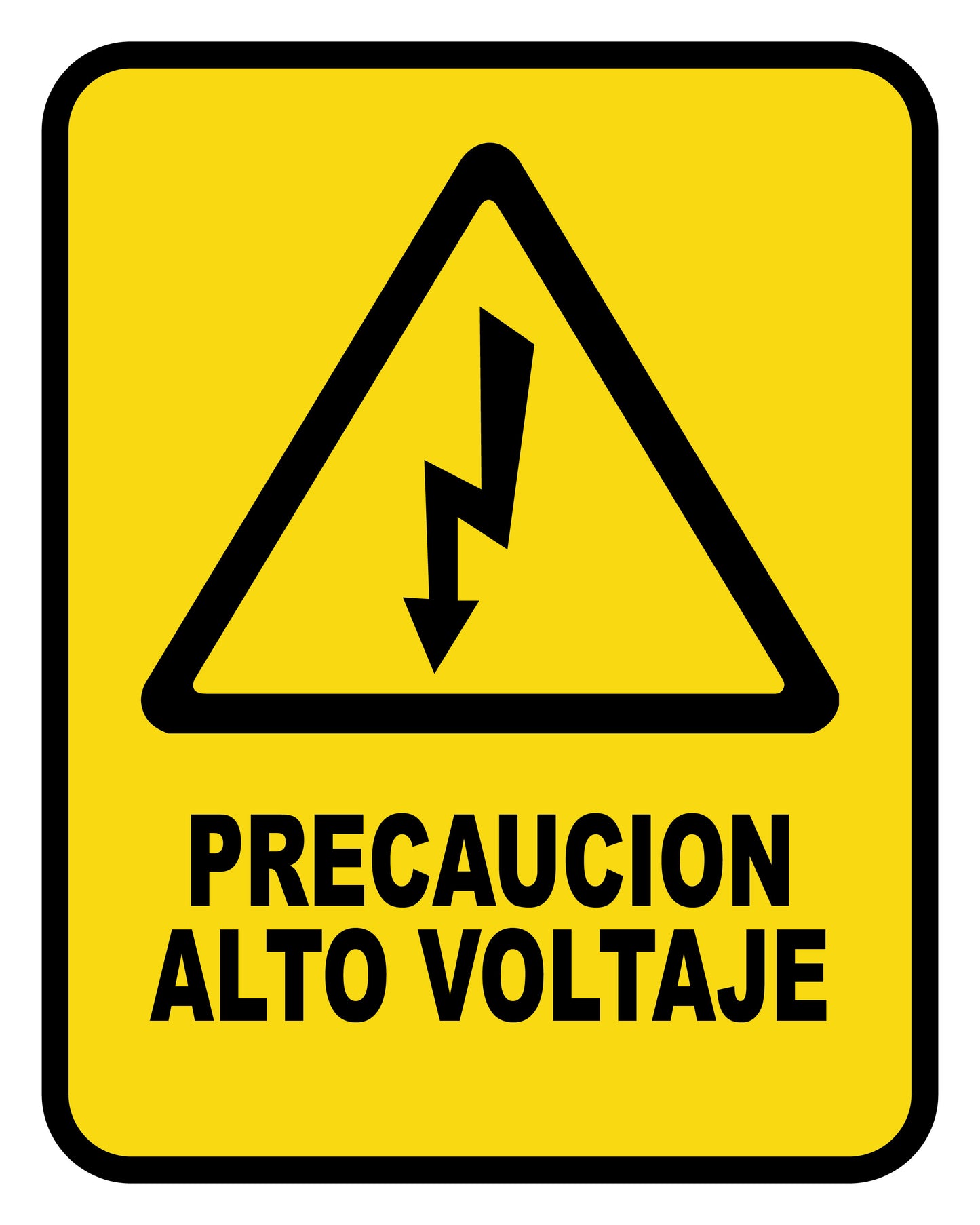 Precaución Alto Voltaje